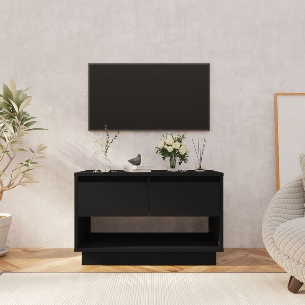 Tv-bord 70x41x44 cm konstrueret træ sort