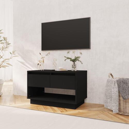 Tv-skab 70x41x44 cm spånplade sort