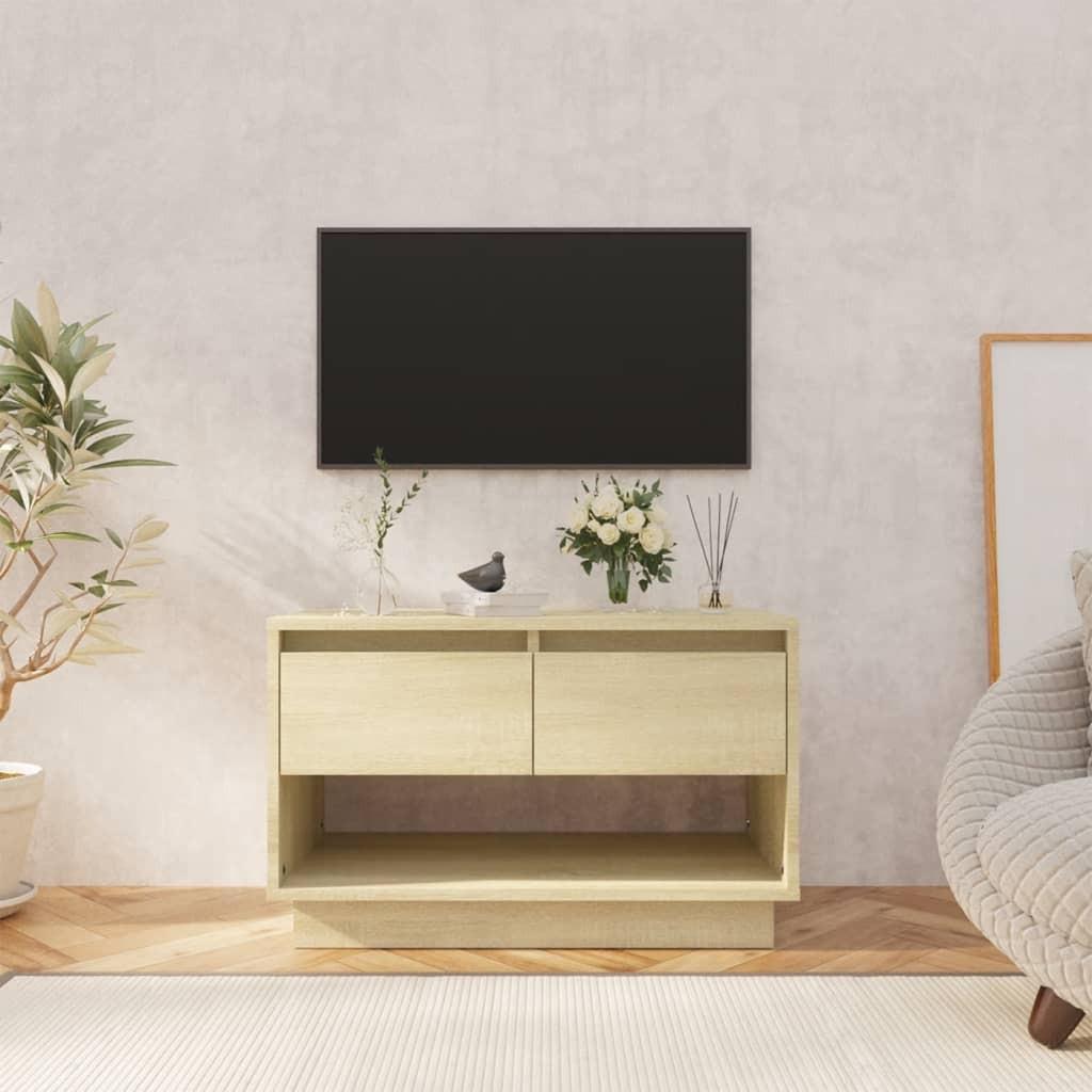 Tv-bord 70x41x44 cm konstrueret træ sonoma-eg