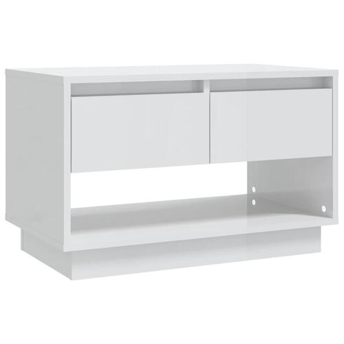 Tv-bord 70x41x44 cm spånplade hvid højglans