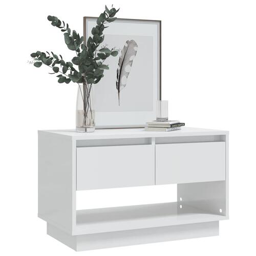 Tv-bord 70x41x44 cm spånplade hvid højglans