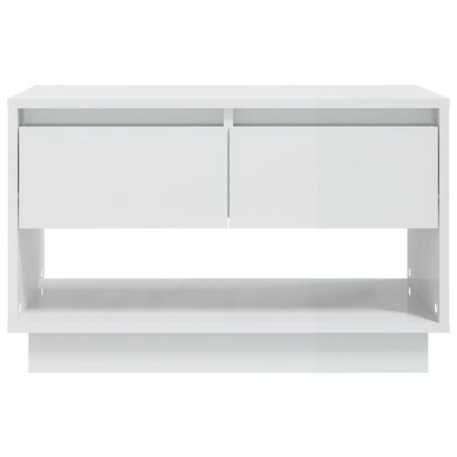 Tv-bord 70x41x44 cm spånplade hvid højglans