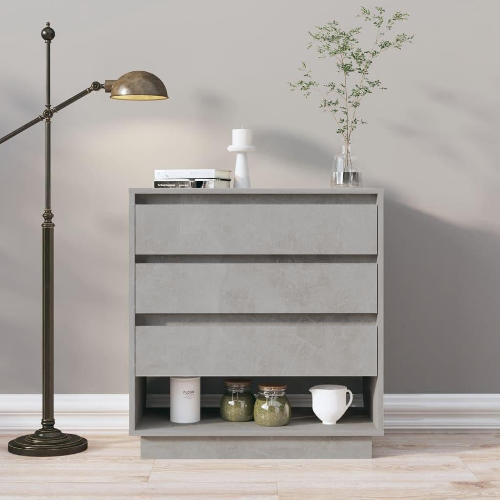 Skænk 70x41x75 cm spånplade betongrå