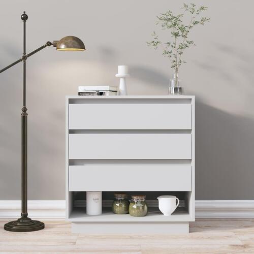 Skænk 70x41x75 cm spånplade hvid højglans