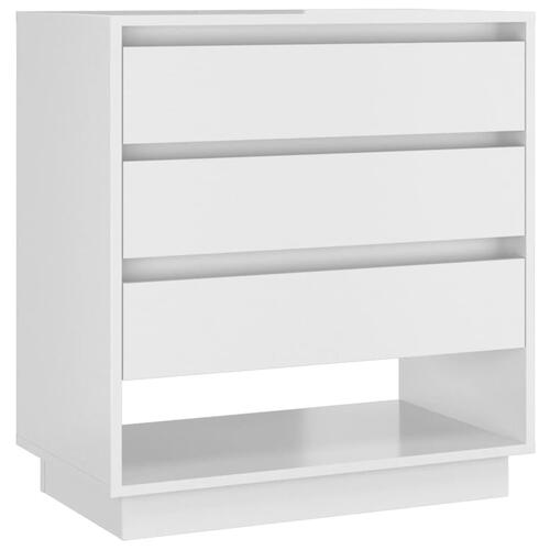 Skænk 70x41x75 cm spånplade hvid højglans