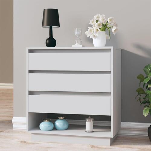 Skænk 70x41x75 cm spånplade hvid højglans