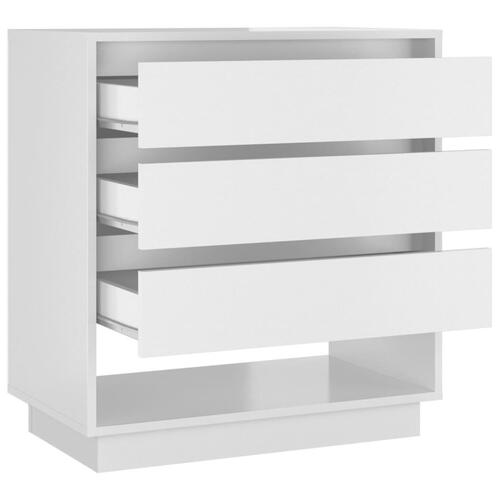 Skænk 70x41x75 cm spånplade hvid højglans