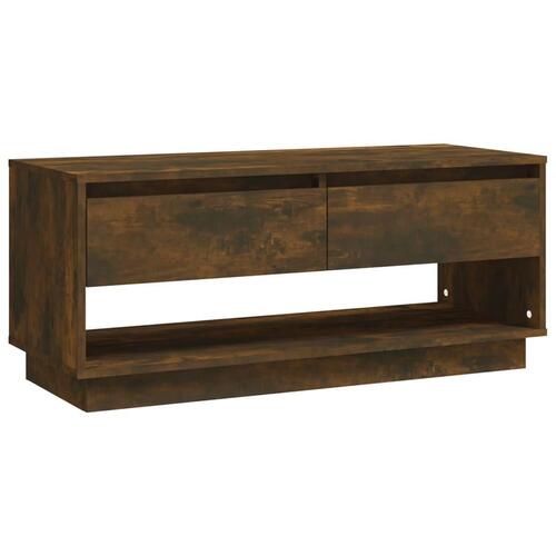 Tv-bord 102x41x44 cm spånplade røget egetræsfarve