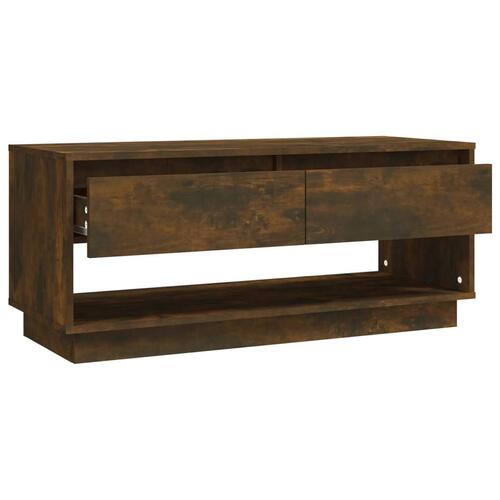 Tv-bord 102x41x44 cm spånplade røget egetræsfarve