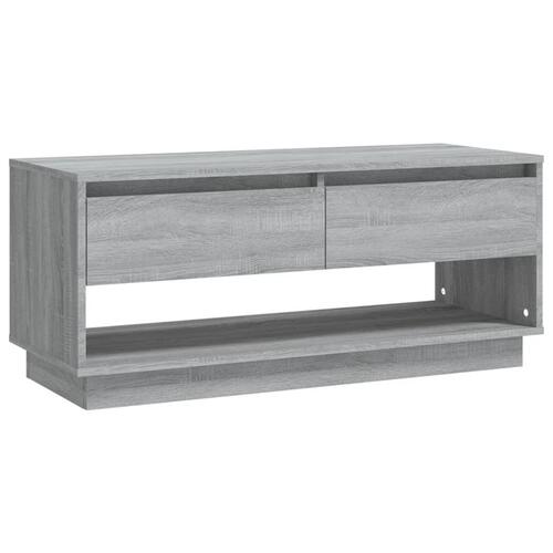Tv-bord 102x41x44 cm spånplade grå sonoma-eg