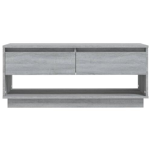 Tv-bord 102x41x44 cm spånplade grå sonoma-eg
