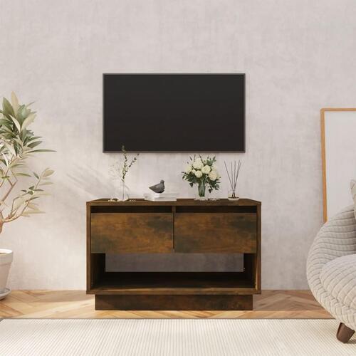 Tv-bord 70x41x44 cm spånplade røget egetræsfarve