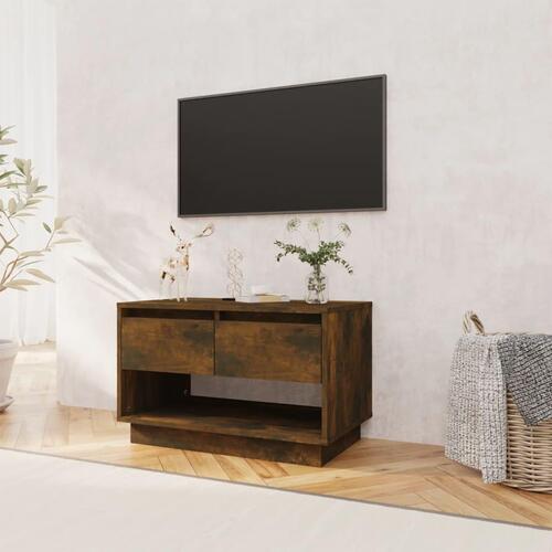 Tv-bord 70x41x44 cm spånplade røget egetræsfarve