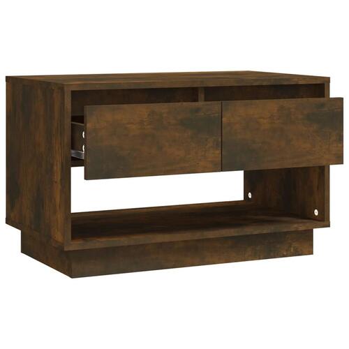 Tv-bord 70x41x44 cm spånplade røget egetræsfarve