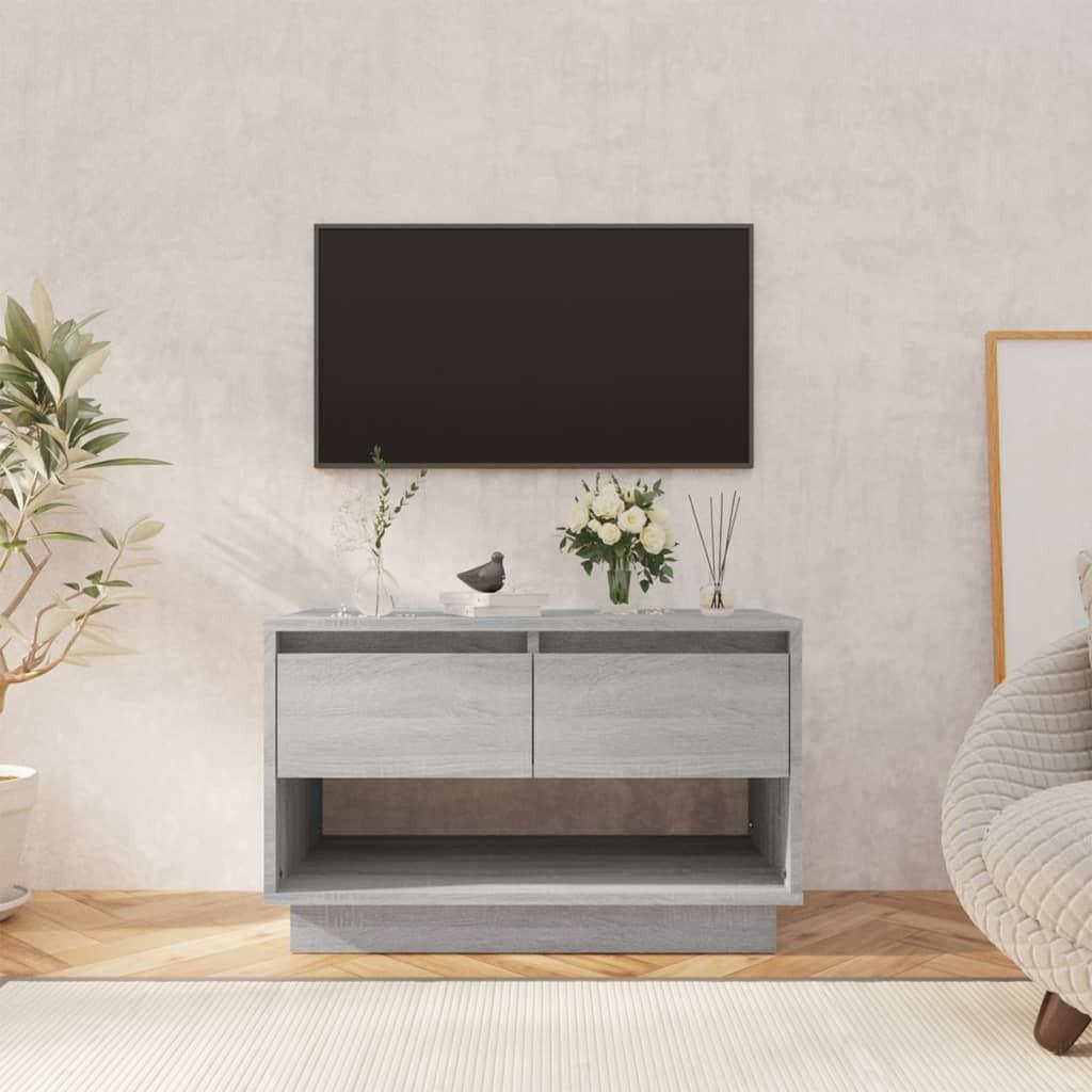 Tv-bord 70x41x44 cm konstrueret træ grå sonoma-eg