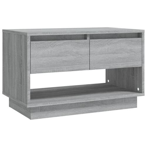 Tv-bord 70x41x44 cm spånplade grå sonoma-eg