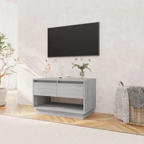 Tv-bord 70x41x44 cm spånplade grå sonoma-eg
