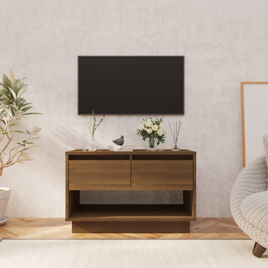 Tv-bord 70x41x44 cm konstrueret træ brun egetræsfarve