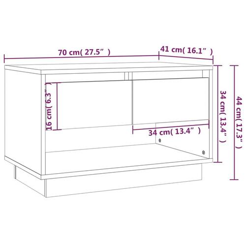 Tv-bord 70x41x44 cm spånplade brun egetræsfarve