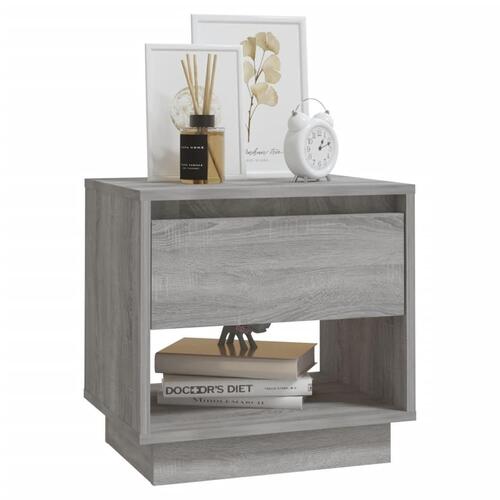 Sengebord 45x34x44 cm spånplade sonoma-eg