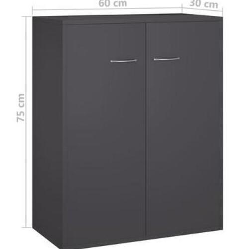 Skænk 60x30x75 cm konstrueret træ grå