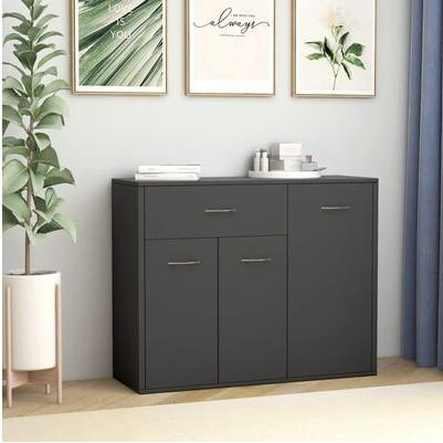 Skænk 88 x 30 x 70 cm spånplade grå