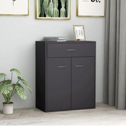 Skænk 60 x 30 x 75 cm spånplade grå