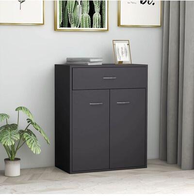 Skænk 60 x 30 x 75 cm spånplade grå