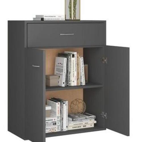 Skænk 60 x 30 x 75 cm spånplade grå