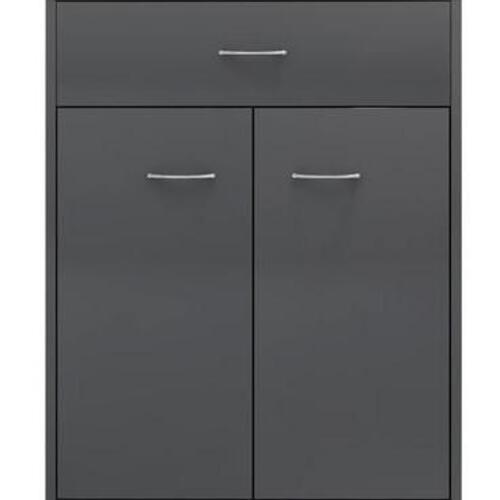 Skænk 60 x 30 x 75 cm konstrueret træ grå højglans
