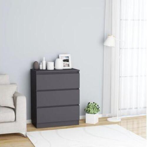 Skænk 60x33,5x76 cm spånplade grå