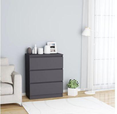 Skænk 60x33,5x76 cm spånplade grå