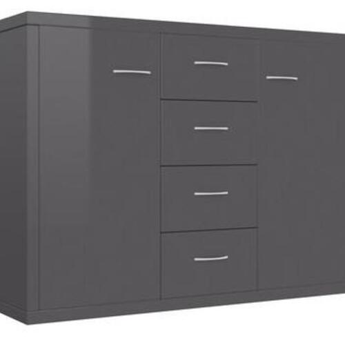 Skænk 88x30x65 cm konstrueret træ grå højglans