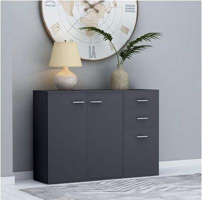 Skænk 105x30x75 cm spånplade grå