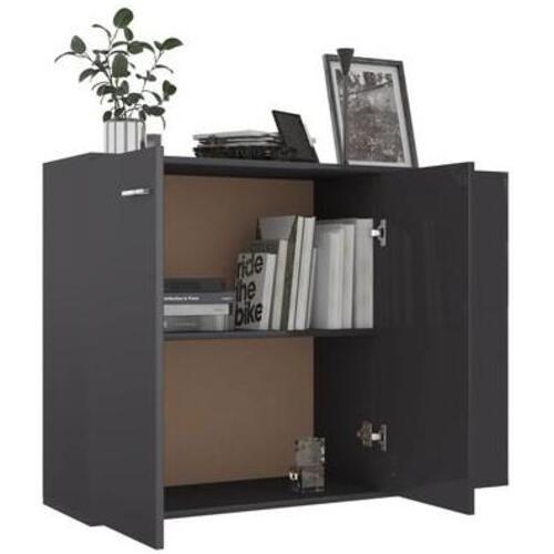 Skænk 105x30x75 cm konstrueret træ grå højglans