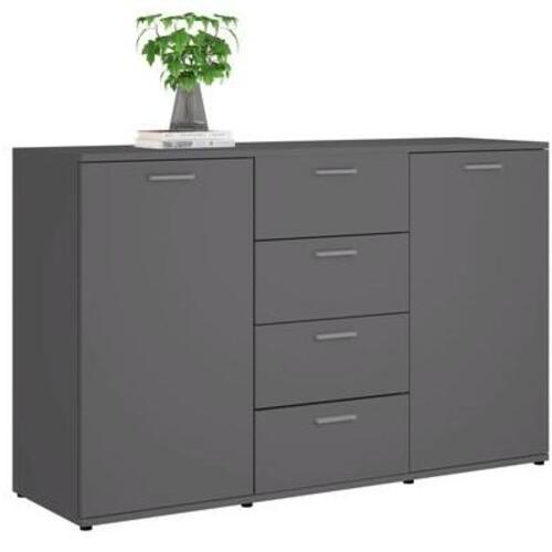 Skænk 120x35,5x75 cm konstrueret træ grå