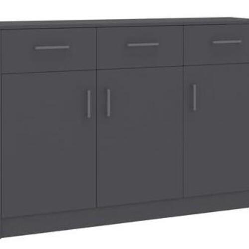 Skænk 110x30x75 konstrueret træ grå