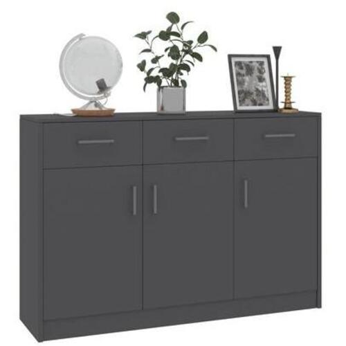 Skænk 110x30x75 konstrueret træ grå