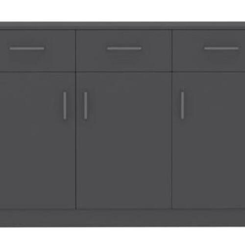 Skænk 110x30x75 konstrueret træ grå