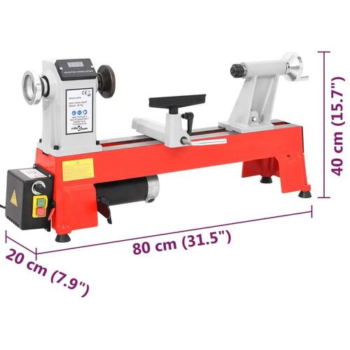 Drejebænk med variabel hastighed 457 mm 550 W