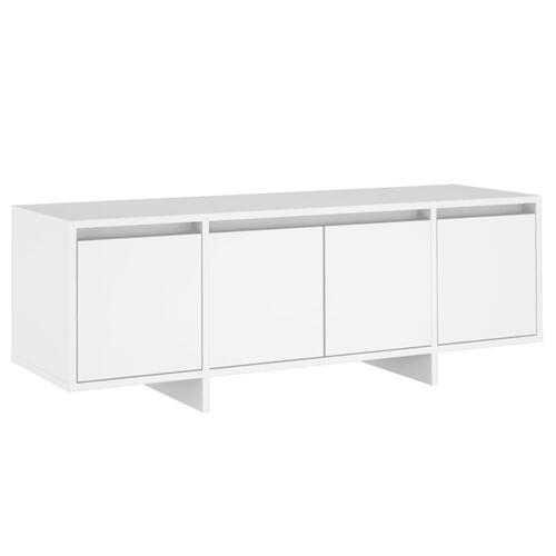Tv-bord 120x30x40,5 cm konstrueret træ hvid
