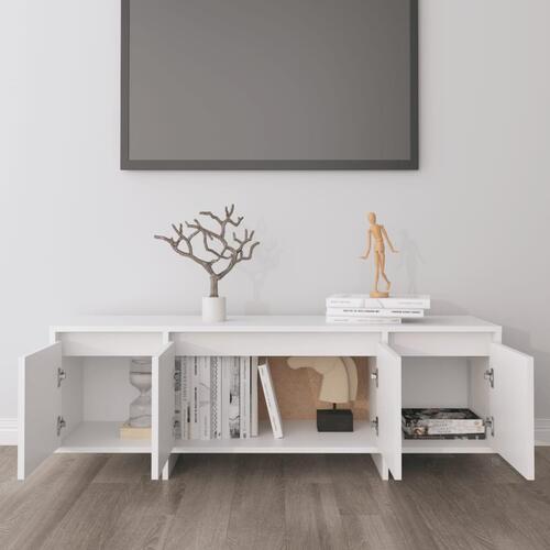 Tv-bord 120x30x40,5 cm konstrueret træ hvid