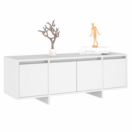 Tv-bord 120x30x40,5 cm konstrueret træ hvid