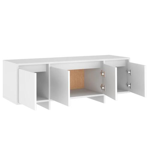 Tv-bord 120x30x40,5 cm konstrueret træ hvid
