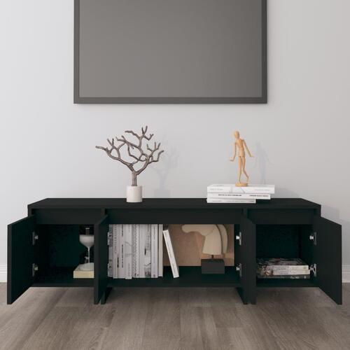 Tv-bord 120x30x40,5 cm konstrueret træ sort