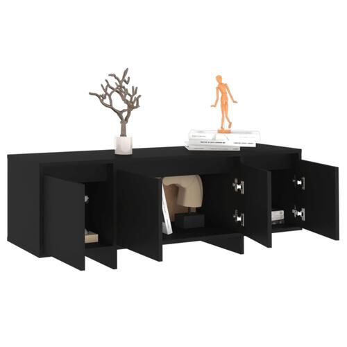 Tv-bord 120x30x40,5 cm konstrueret træ sort