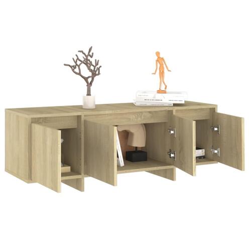 Tv-bord 120x30x40,5 cm konstrueret træ sonoma-eg