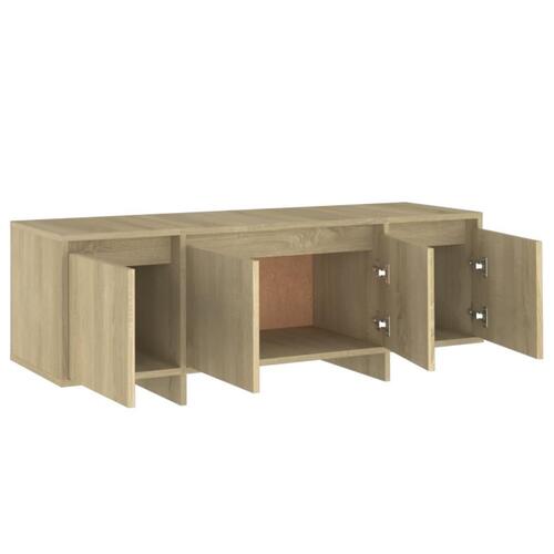 Tv-bord 120x30x40,5 cm konstrueret træ sonoma-eg