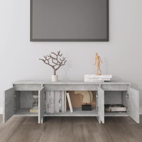 Tv-bord 120x30x40,5 cm konstrueret træ betongrå