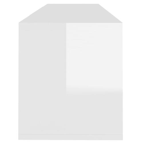 Tv-bord 120x30x40,5 cm konstrueret træ hvid højglans